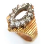 A 14K Yellow Gold Diamond Ring. Missing its centre stone - all you need is a 0.40ct (approx)
