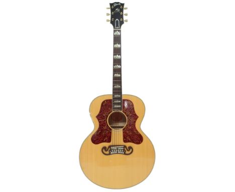 GIBSON 'RON WOOD' CUSTOM c.1997 limited edition of 100, with maple back and sides and a spruce top,&nbsp;flame abalone inlays