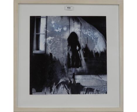 ELSPETH LAMB (SCOTTISH b.1951) &nbsp;IN PURSUIT OF THE WHITE RABBIT &nbsp;Lithograph, signed lower right, numbered 1/20, 50 x