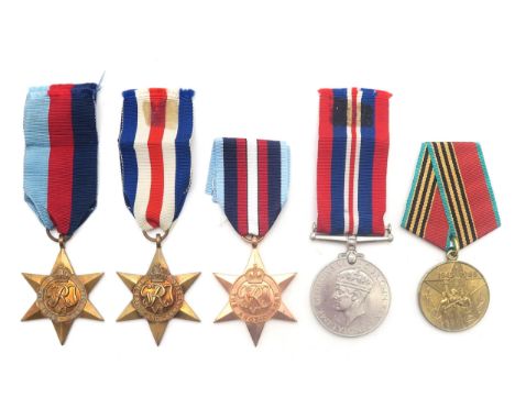 A WW2 "ARCTIC CONVOYS" MEDAL GROUP OF FIVE Awarded to Alexander "Alex" Goldie (31st March 1921 - 23rd March 2011), who served
