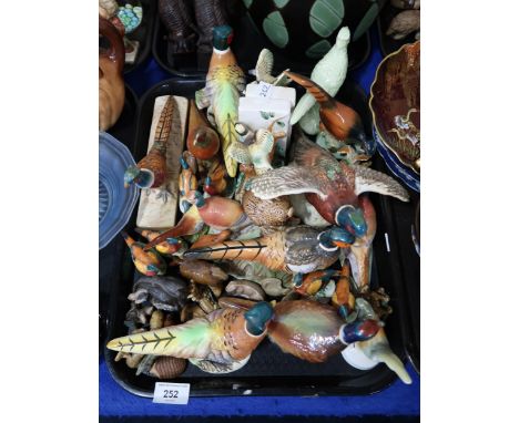 Assorted ceramic pheasant figures including Beswick, Wade Whimsies etc Condition Report:Available upon request