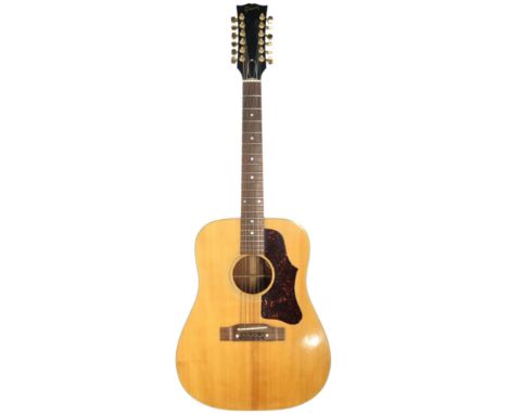 GIBSON B4512 c.1995 With mahogany back and sides and a spruce top, rosewood 20-fret fretboard and tortoise pickguard. Made in