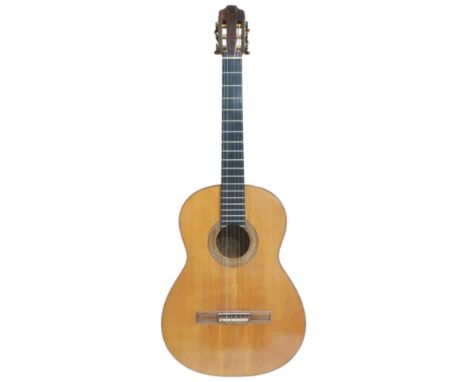 MIGUEL RODRIGUEZ A rare flamenco guitar with cedar top, maple back and sides,&nbsp;stamped internally and on the neck&nbsp;M.