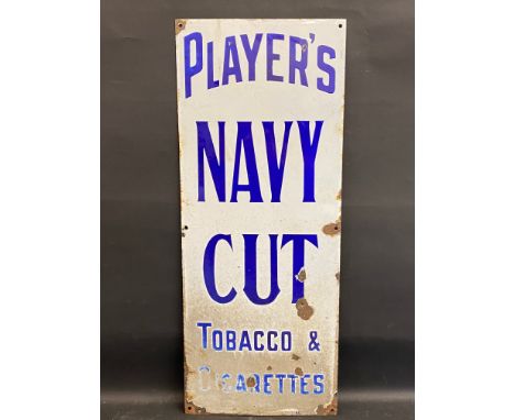A Player's Navy Cut Tobacco &amp; Cigarettes narrow enamel sign, by Protector, 12 x 30". 