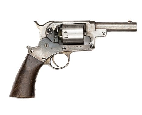 A 6 shot .44” Starr Arms Co SA army percussion revolver, number 39788 (the cylinder numbered --759), the barrel cut down to 4