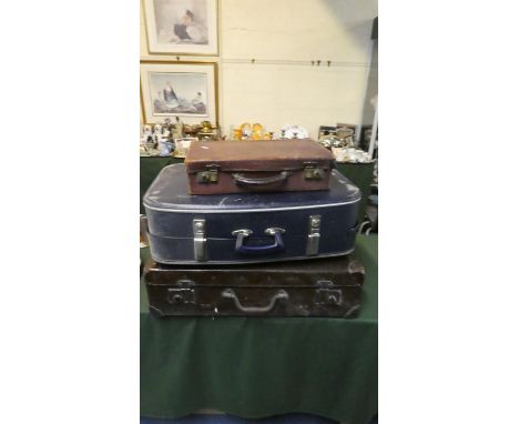 Three Vintage Suitcases 