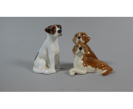 Two Ceramic Dog Ornaments by Beswick and Royal Doulton 