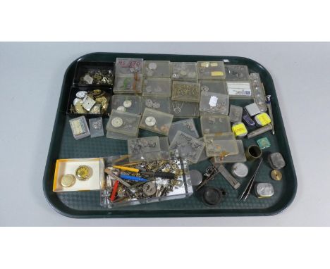 A Collection of Various Vintage Wrist Watch Movements, Spare Parts to Include Omega etc 