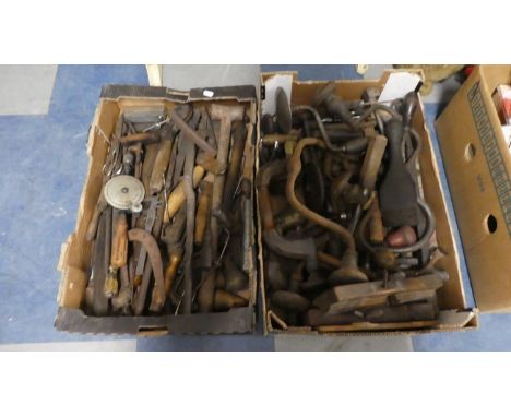 Two Boxes of Vintage Hand Tools 