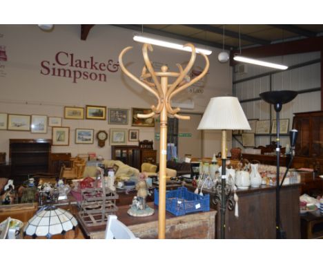 A bentwood hat and coat stand 