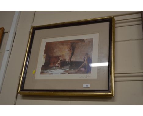 After Sir William Russell Flint, print depicting nude females 