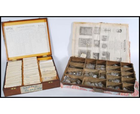 A selection of 20th century watch glasses to include a large selection of sizes with makers stickers including K. D, W. B &am