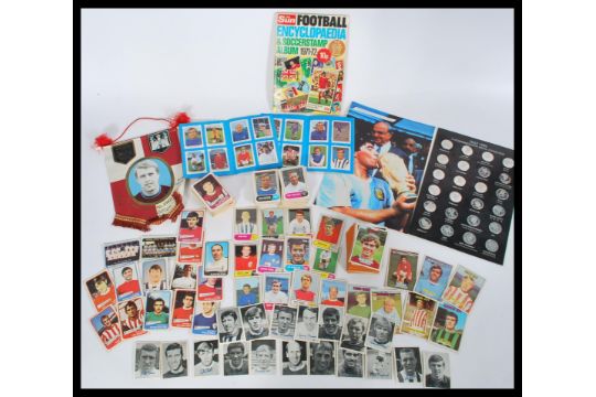 Vintage Football Memorabilia; a good collection of assorted vintage