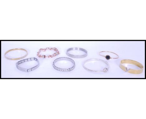 A collection of contemporary designer costume jewellery bangles and bracelets, to include a Marc Jacobs bangle, Pianegonda ba