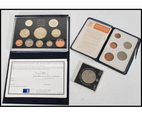 A Royal Mint UK Deluxe Proof Uncirculated Coin Proof Set dated 1997 being issued by Amethyst Marine Services Ltd - 25 Years. 