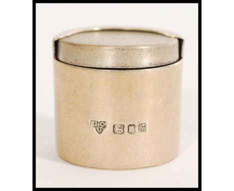 A 20th century silver hallmarked sovereign case by&nbsp;Garrard &amp; Co Ltd of cylindrical form being hallmarked for London 