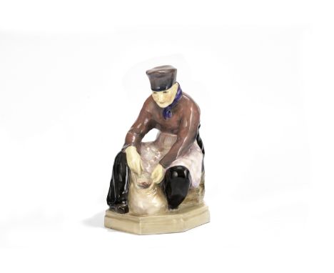 Phoebe StablerRare 'Picardy Peasant (Man)' figure, 1913-1938Hand-painted glazed pottery, unrecorded colourway.23.8cm highProd