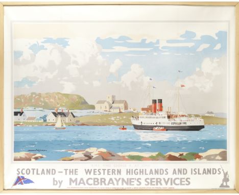 NORMAN WILKINSON (1882-1971)MACBRAYNES SERVICES, SCOTLAND - The western Highlands and Islandslithographic poster in colours, 