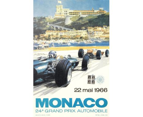 MICHAEL TURNERMONACO 24e GRAND PRIX AUTOMOBILE. 1966.offset lithographic poster in colours, 1966, cond A, printed by J. Ramel