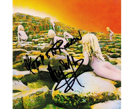 Jimmy Page and Robert Plant signed Led Zeppelin CD booklet. Led Zeppelin were an English rock band formed in London in 1968. 