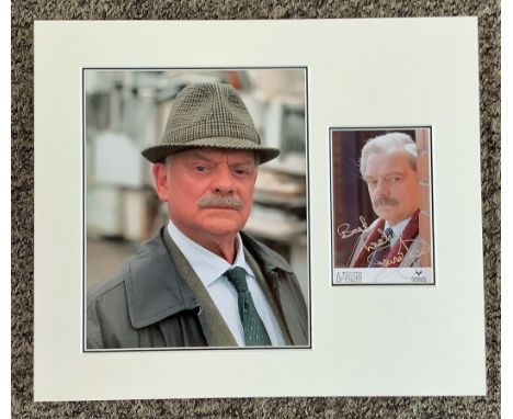 David Jason 14x12 approx Touch of Frost mounted signature piece includes signed promo photo and a superb colour photo picture