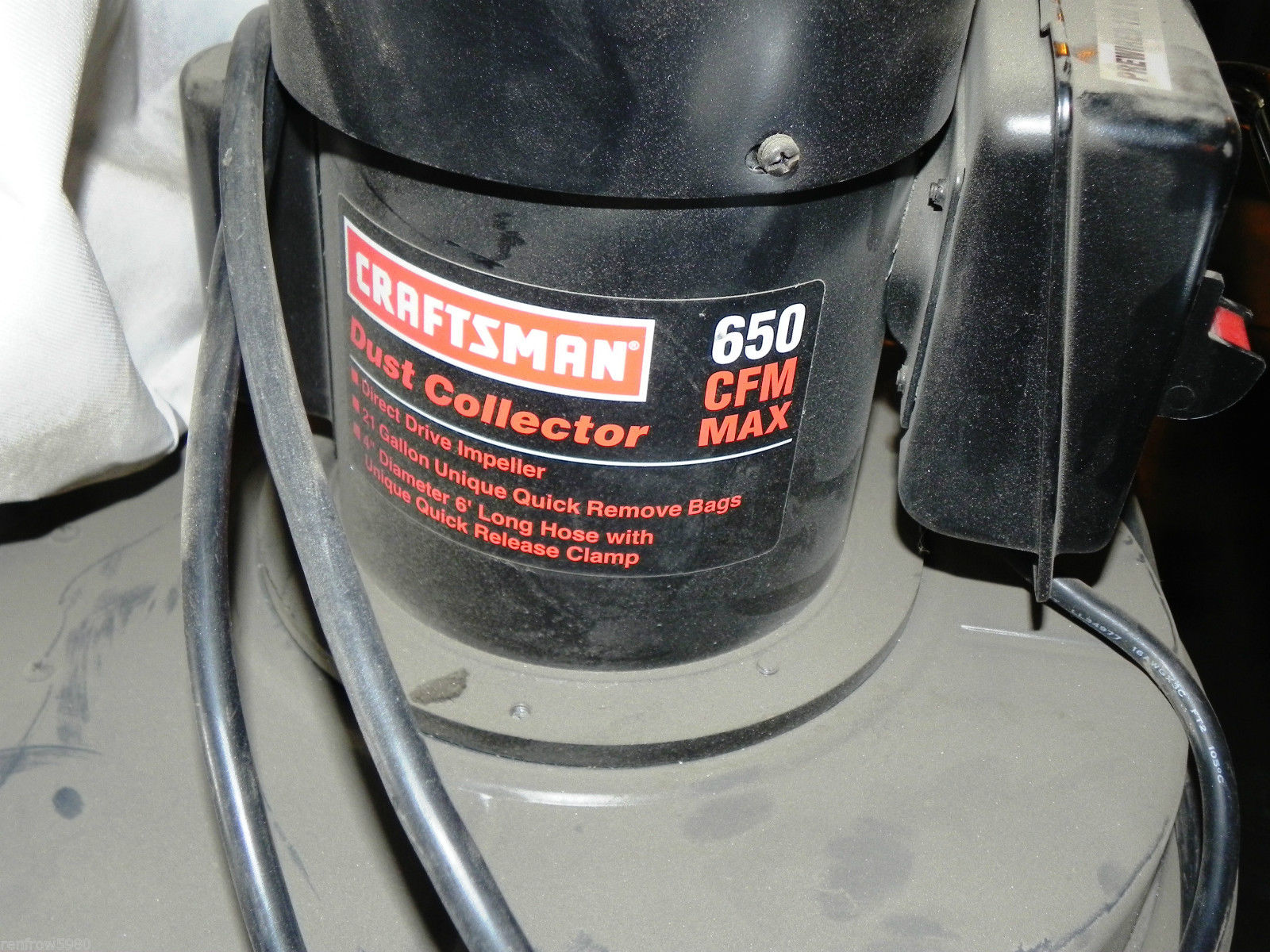 3194 Craftsman 650 CFM Dust Collector 113.299790 Specifications Model