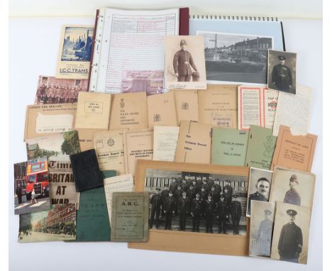 A Collection of  Police Ephemera, including seven original photographs, two showing Hampshire Victorian policeman &amp; Metro