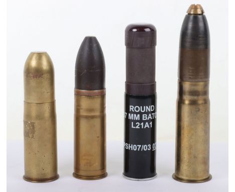 Inert Mixed Rounds: Inert WW1 German 3.7 cm Sockelflak round, US Winchester 37x 120 round, British baton round and  French 37