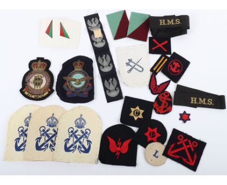 WW2 Polish and other Badges: WW2 Polish uncut  group of 4 beret badges  with original stores paper label and WW2 enamel  pair