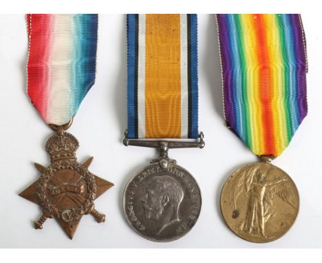 A Great War 1914-15 trio of medals to the Royal Engineers, 1914-15 Star medal, British War and Victory medals, ‘32562 DVR: E.