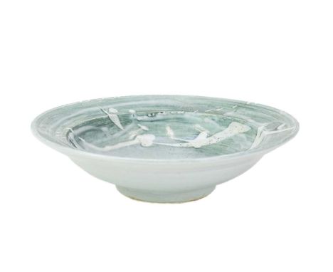 William 'Bill' MARSHALL (1923-2007) Bowl  Porcelain, impressed seal to base, diameter 25cm.