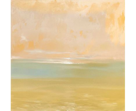 Nick WILKINSON (XX-XXI) First Light - Mounts Bay  Oil on canvas, signed, inscribed and dated to verso, 102 x 102cm, 115 x 115
