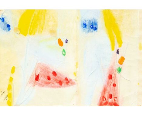 Tony O'MALLEY (1913-2003) (Untitled) December, 1989  Mixed media with collage, signed with initials and dated '89, 27 x 39cm,