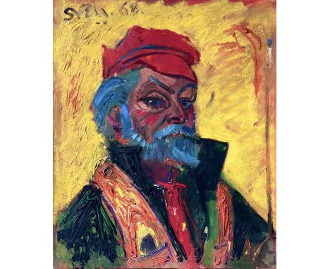 Sven BERLIN (1911-1999) Self Portrait, 1968  Oil on canvas, signed and dated '68, 60 x 50cm, framed 68 x 58cm