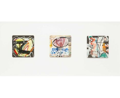 Tony SHIELS (1938-2024) Three Works Artygalvin, 2018; Another Kerry Seahead, 2017; Mask, 2017; each mixed media on card, each