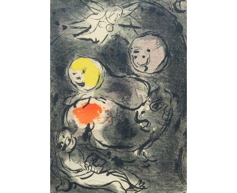 Marc CHAGALL (1887-1985) The Prophet, Daniel, In The Lion's Den Lithograph, 34.5cm x 25.5cm, 56cm x 44cm framed.