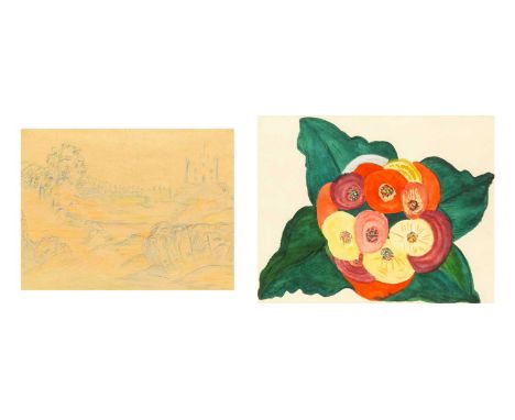 Alec WALKER (1889-1964) Two works   Passion Fruit Design, c.1950, gouache on paper, taken from an early sketchbook, 23 x 29cm