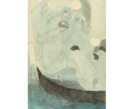 Susan Beatrice PEARSE (1878-1980) Carnical Capriccio, Venice Mixed media on paper, attributed to label verso, 34cm x 25cm, 48