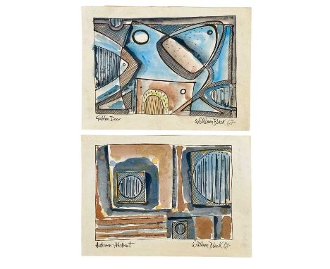William BLACK (XX) Autumn Abstract  Ink and wash on paper, signed and inscribed, 14.5 x 21cm. Together with a second piece by