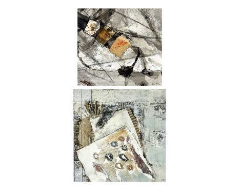 Judith KERR (XX-XXI) 'Coastal Winter Series I' and 'Compositions III' Each mixed media on paper or card, signed, further sign