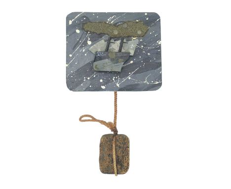 John MALTBY (1936-2020) Peter Grimes  Painted wooden automata, stamped 'John Maltby' to verso, 19 x 22cm (39cm including pend