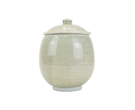 William 'Bill' MARSHALL (1923-2007) Lidded Pot  Porcelain, impressed and incised seals to base, height 22cm.Good condition wi