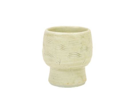 William 'Bill' MARSHALL (1923-2007) Sake Cup  Porcelain, impressed seal to base, height 6cm.