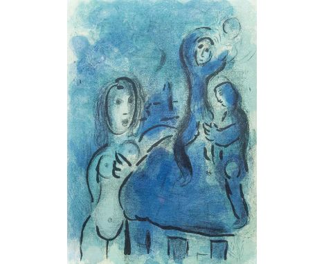 Marc CHAGALL (1887-1985) Rahab & the Spies of Jericho Lithograph, 34.5cm x 25.5cm, 56cm x 44cm framed.