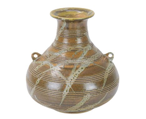 Attributed to William Staite and James MURRAY & DRING (XX) Vase with lug handles  Stoneware, marks to base, height 17.5cm.Goo