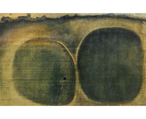 Clive WILLIAMS (1944-2015) Dark Forms (1984) Mixed media on board, signed, inscribed and dated 1984 to verso, 35 x 54cm, 47 x