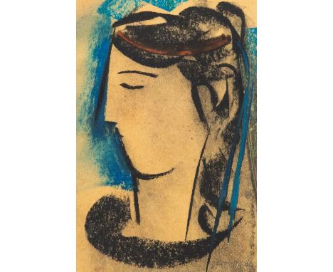 Mary STORK (1938-2007) My Story Mixed media on board, signed and dated, further signed with inscription verso, 18.5cm x 12.5c