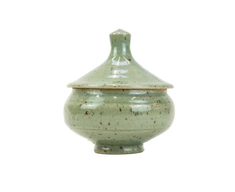 Jeremy LEACH (1941) Lidded Pot  Stoneware, impressed personal and Lowerdown Pottery seals to base, height 14cm.