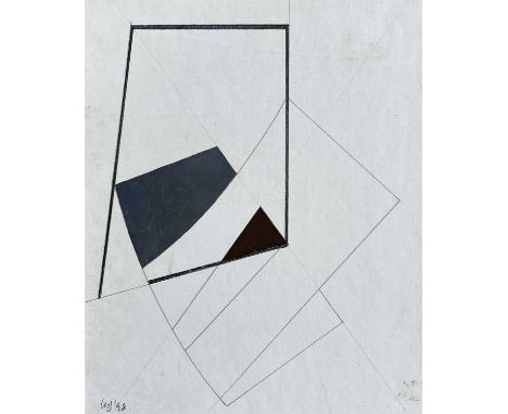 George DANNATT (1915-2009) Enclosure Silver print drawing on gesso primer, signed with initials and dated '98 with dedication