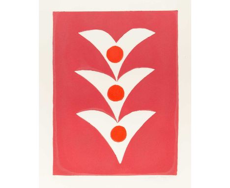 Breon O'CASEY (1928-2011) Red Plant, 2005 Etching, signed and numbered 3/15, dated in roman numerals, 48cm x 37cm, framed 79.